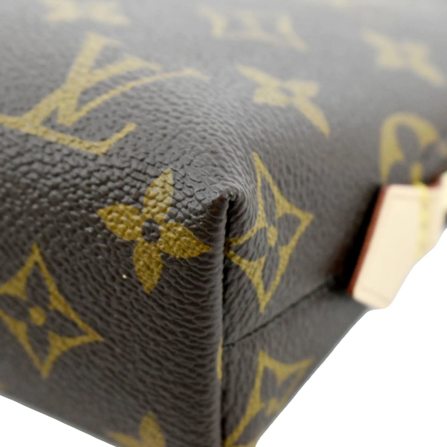 LOUIS VUITTON Monogram Canvas Cosmetic Pouch Brown