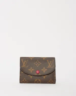 Louis Vuitton Monogram Canvas/ Fuchsia Rosalie Coin Purse Wallet