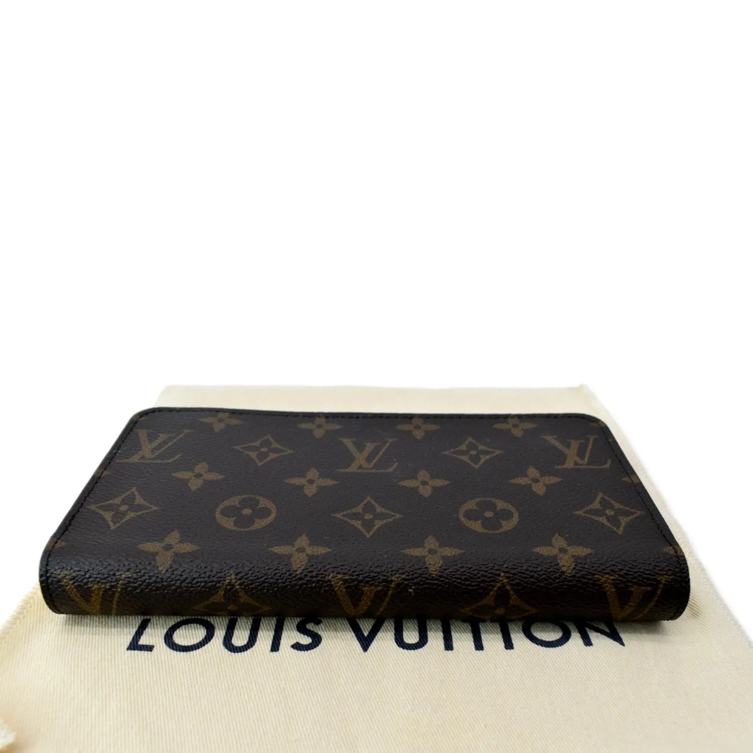 LOUIS VUITTON Monogram Canvas Zippy Long Wallet Brown