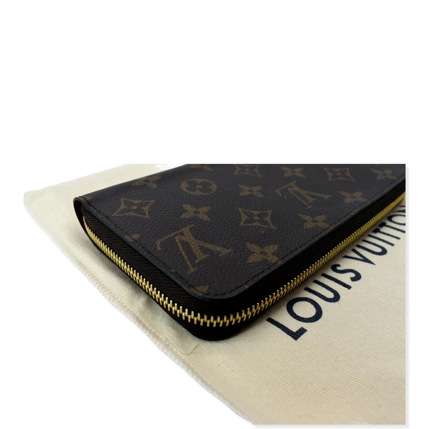 LOUIS VUITTON Monogram Canvas Zippy Long Wallet Brown