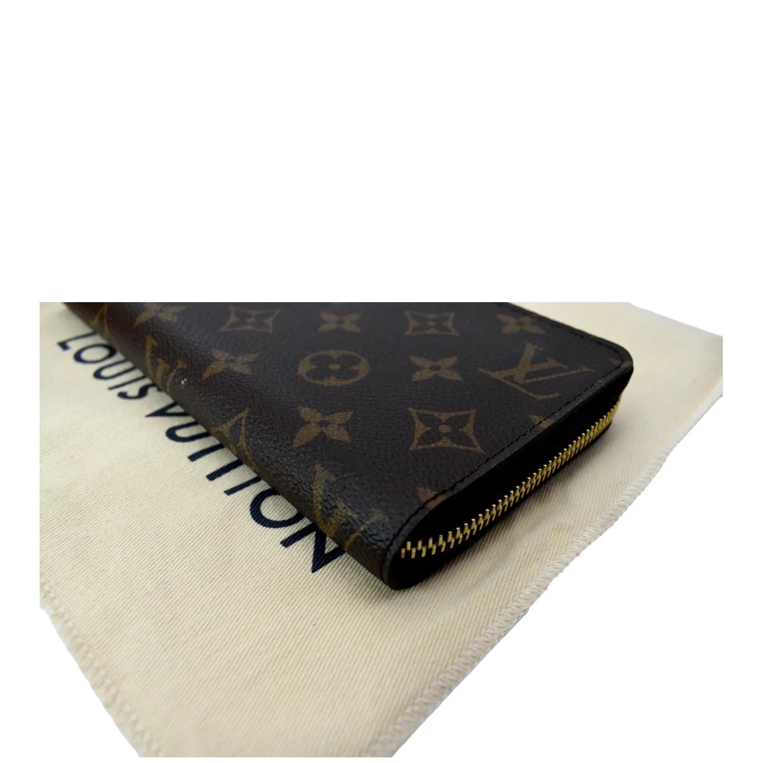 LOUIS VUITTON Monogram Canvas Zippy Long Wallet Brown