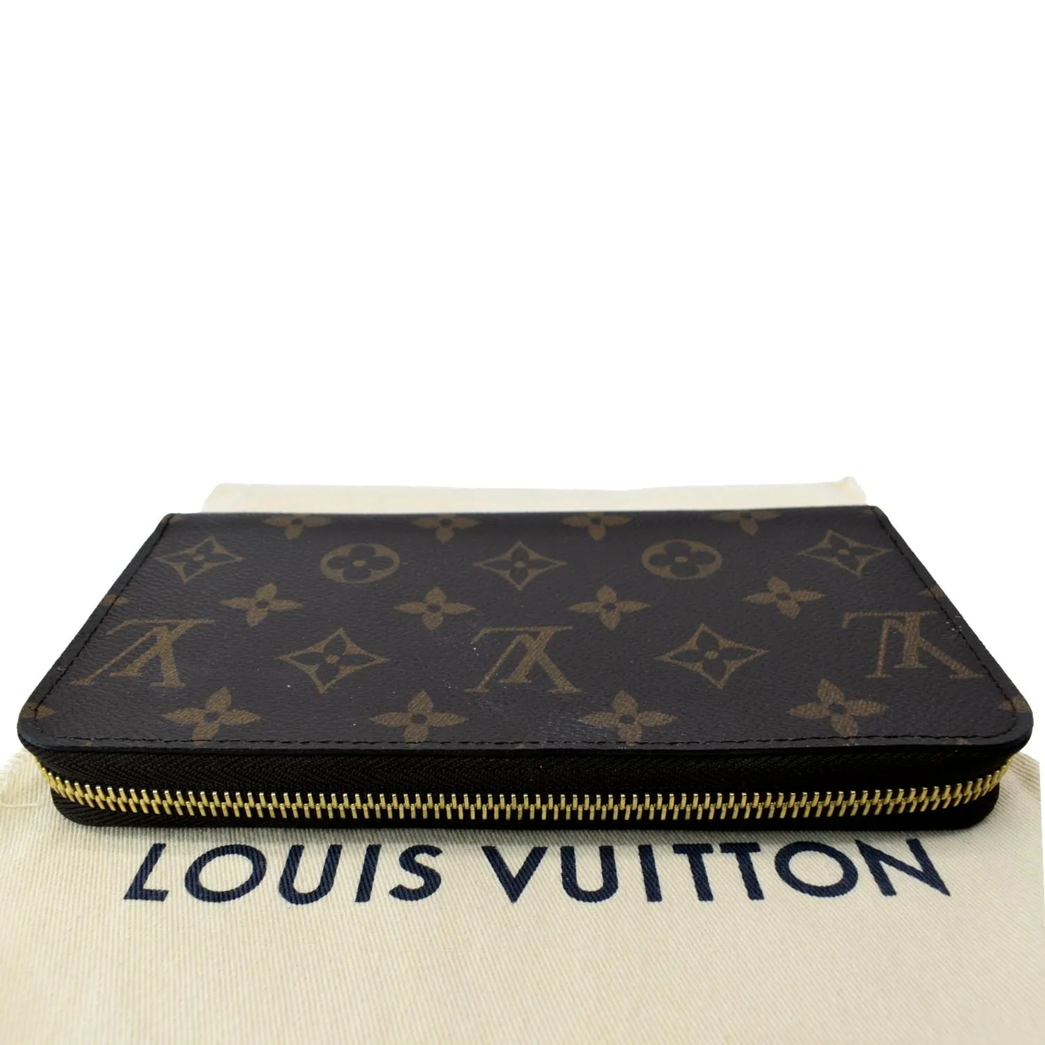 LOUIS VUITTON Monogram Canvas Zippy Long Wallet Brown