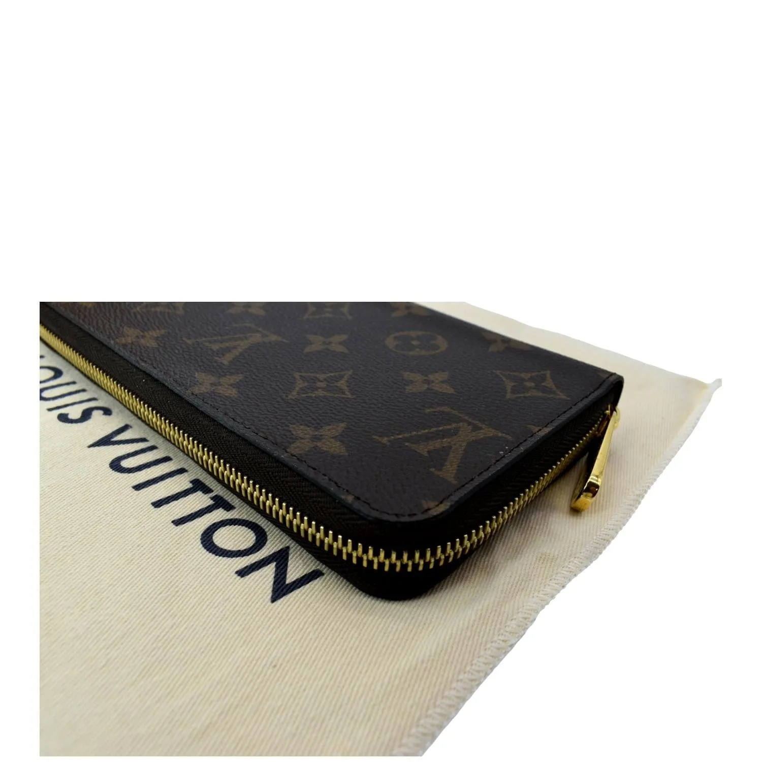 LOUIS VUITTON Monogram Canvas Zippy Long Wallet Brown