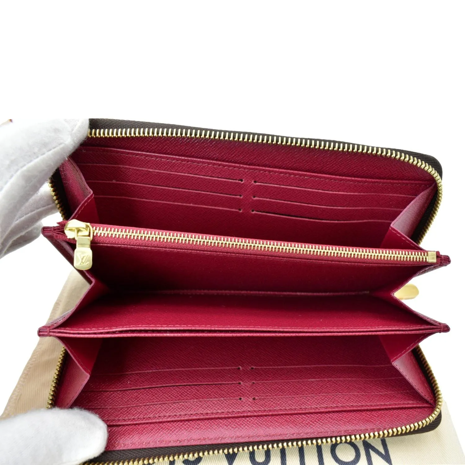 LOUIS VUITTON Monogram Canvas Zippy Long Wallet Brown
