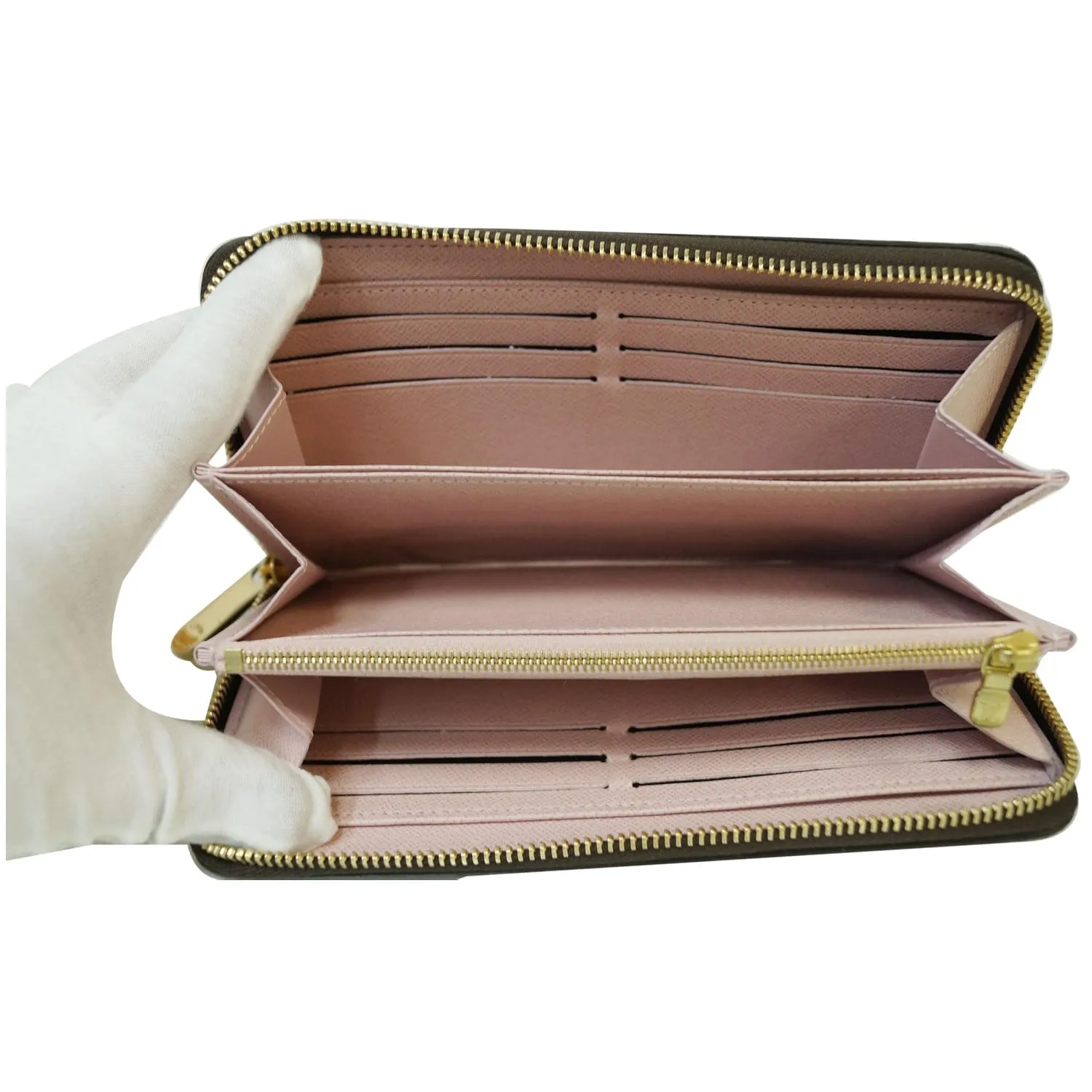 LOUIS VUITTON Monogram Canvas Zippy Long Wallet Brown