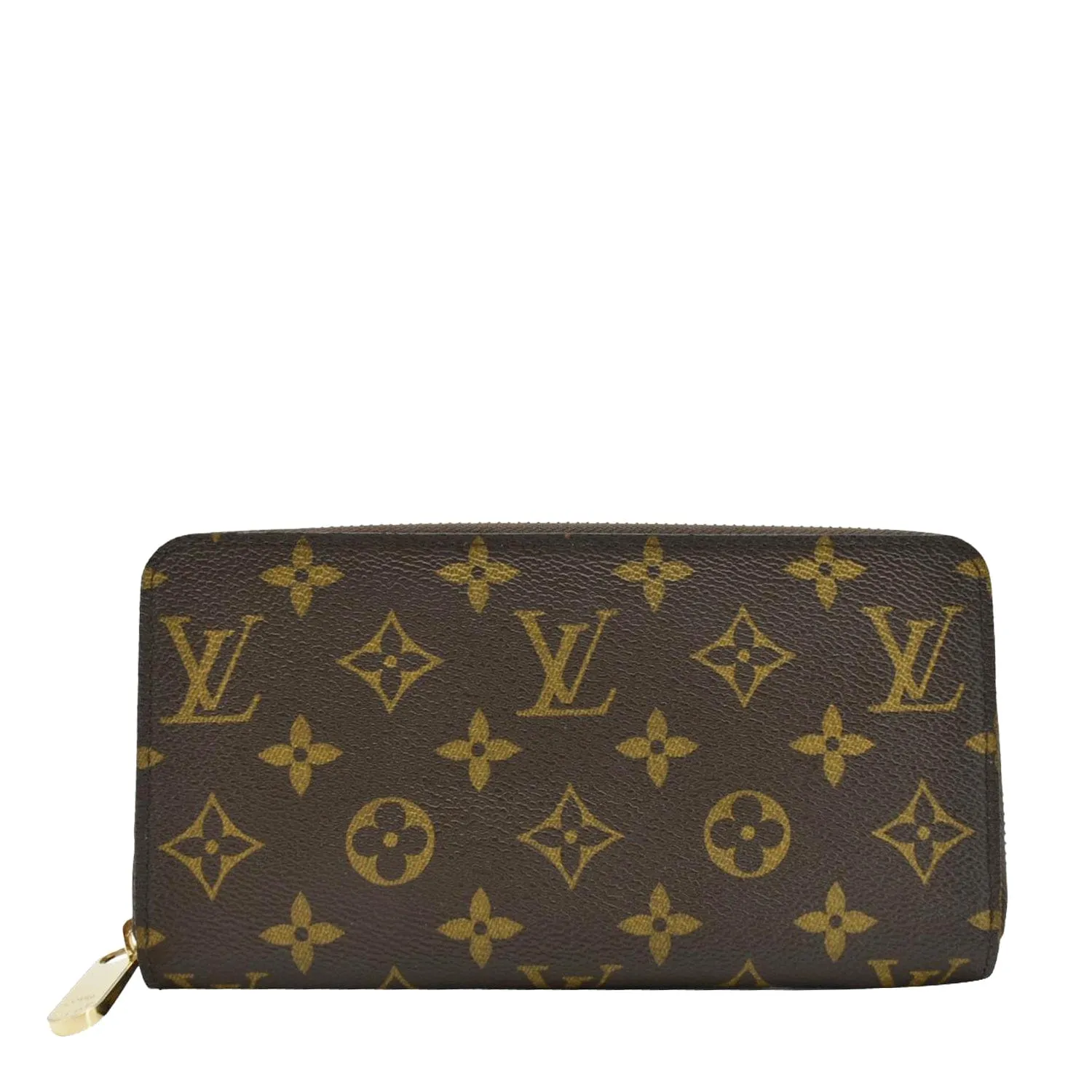 LOUIS VUITTON Monogram Canvas Zippy Wallet Brown