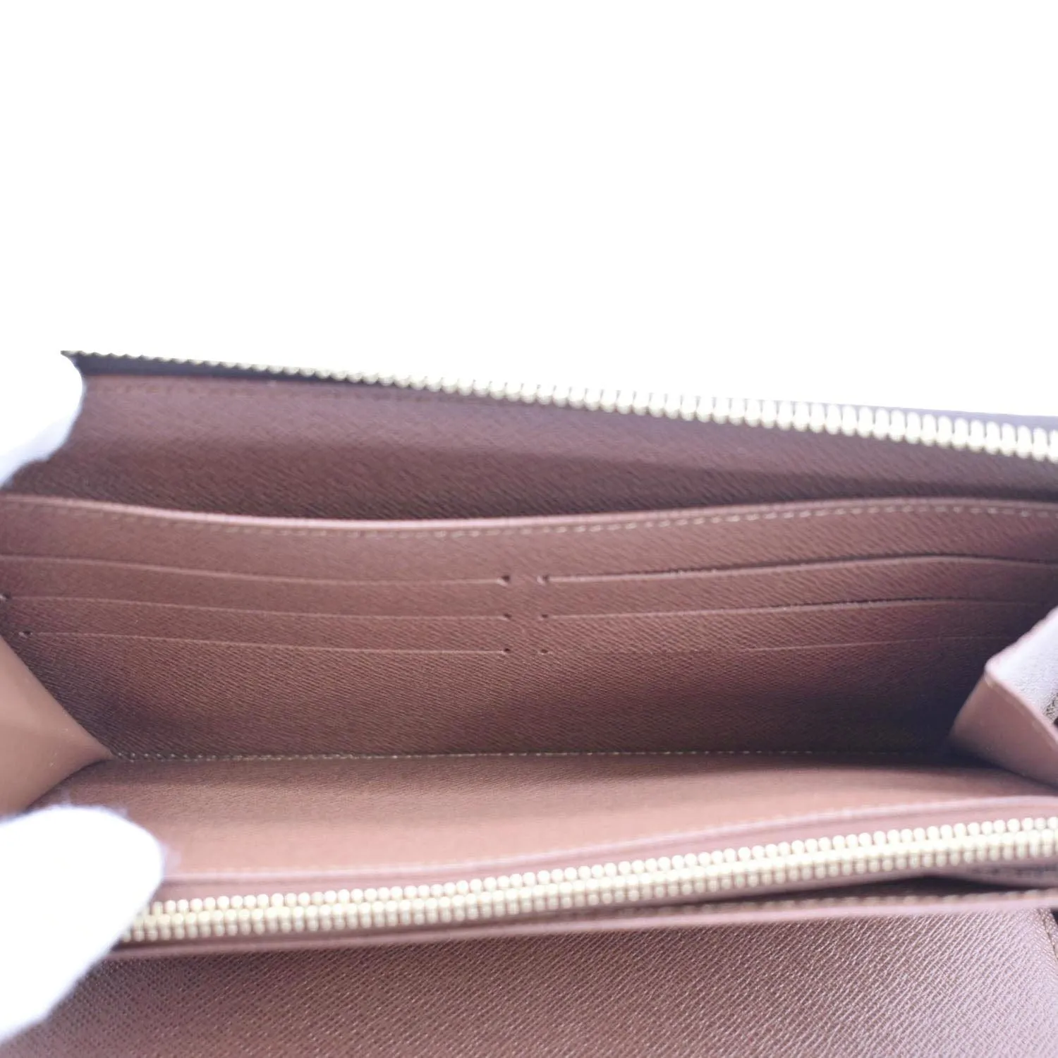 LOUIS VUITTON Monogram Canvas Zippy Wallet Brown