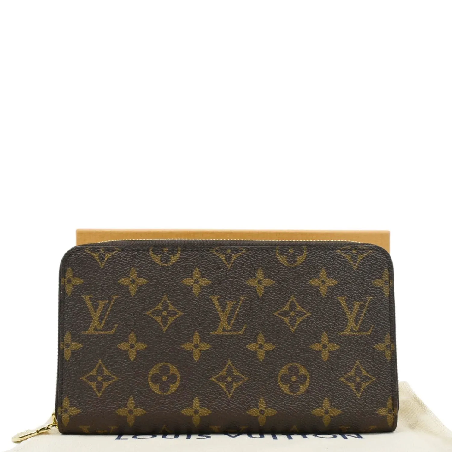 LOUIS VUITTON Monogram Canvas Zippy Wallet Brown