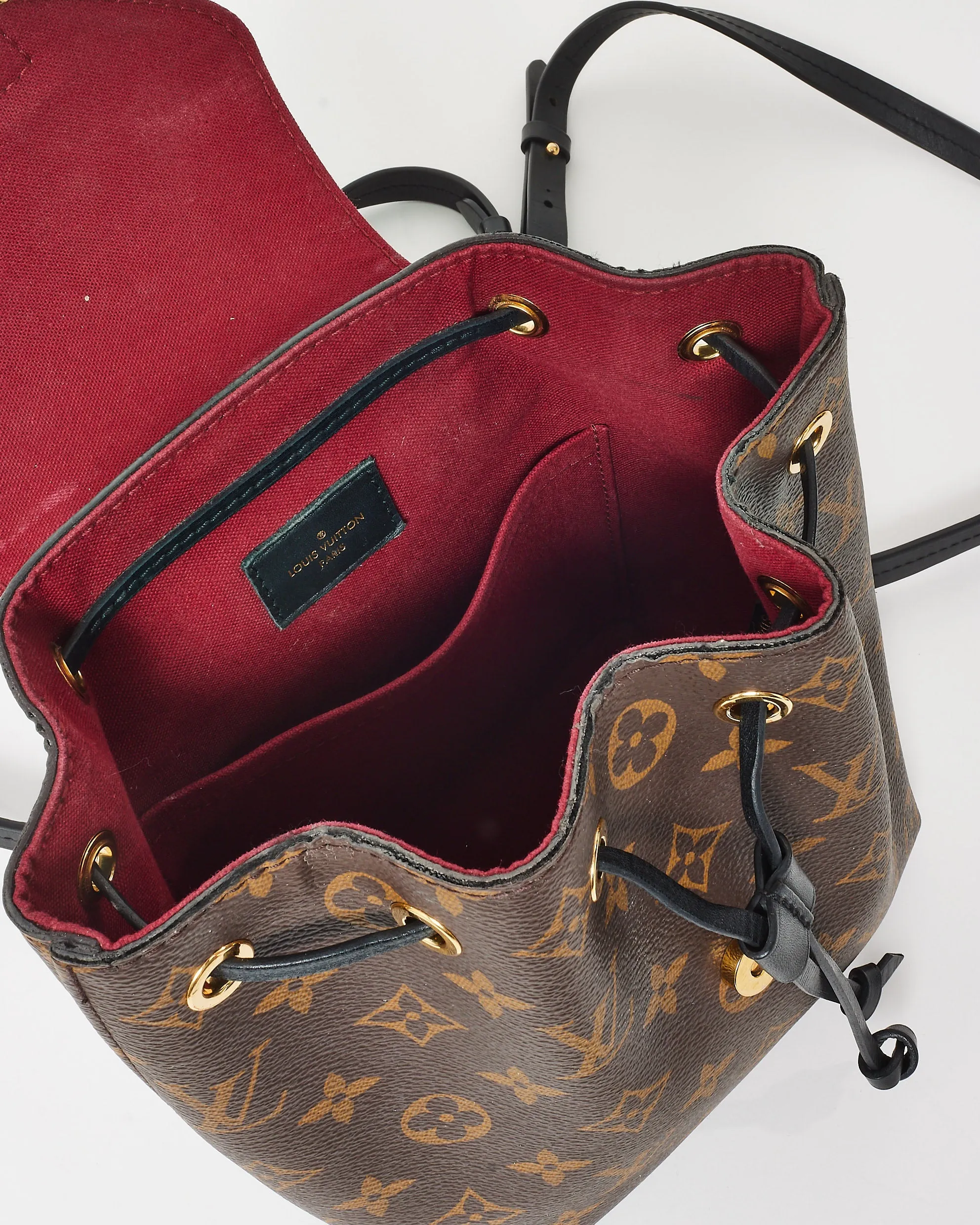 Louis Vuitton Monogram Coated Canvas & Black Leather New Montsouris BB Backpack