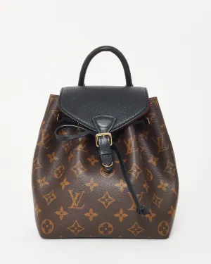 Louis Vuitton Monogram Coated Canvas & Black Leather New Montsouris BB Backpack