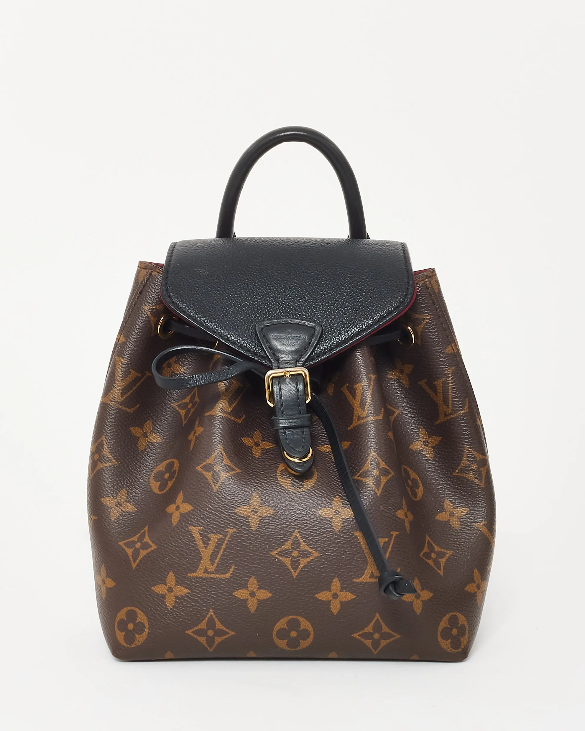 Louis Vuitton Monogram Coated Canvas & Black Leather New Montsouris BB Backpack