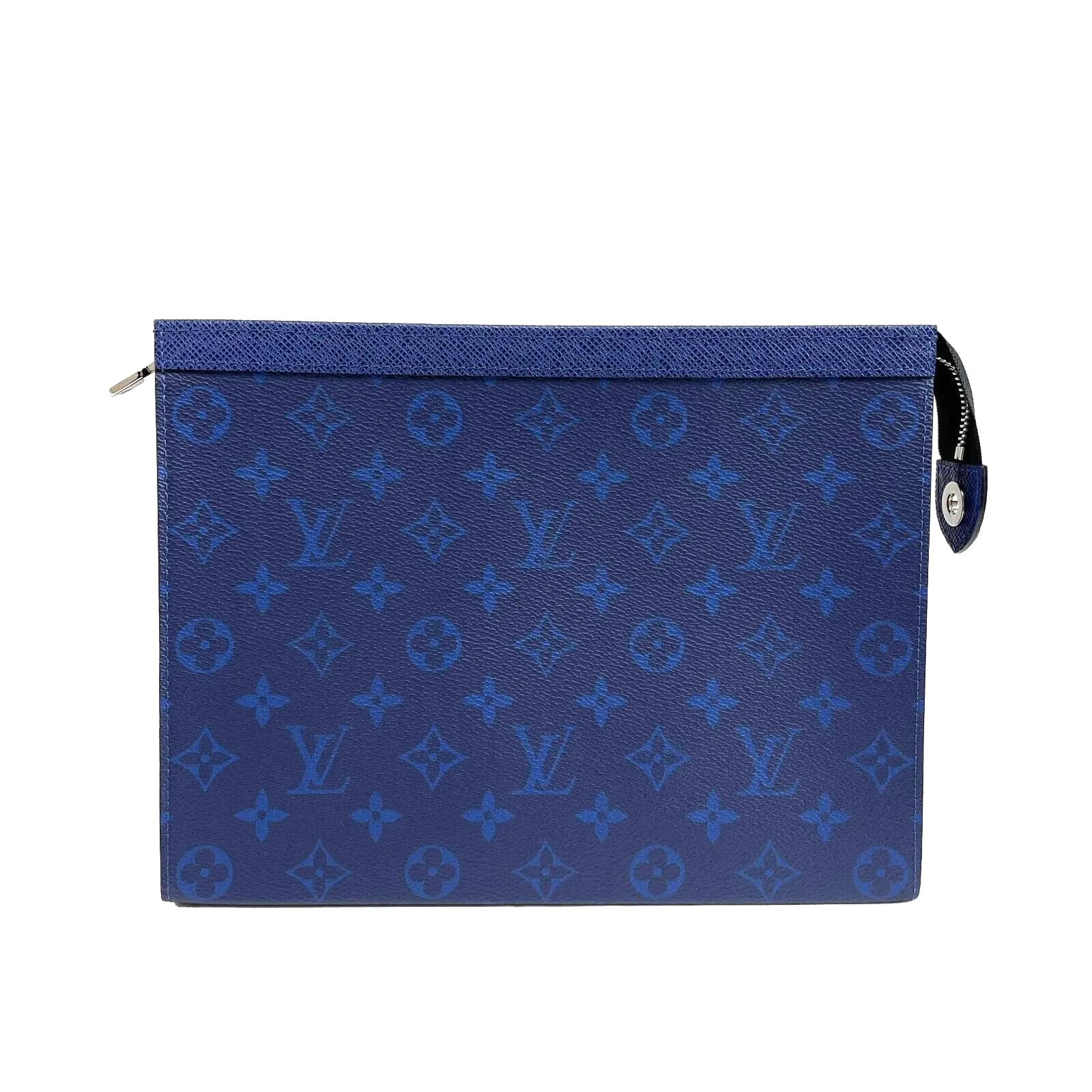 Louis Vuitton Monogram Eclipse Voyage MM Pacific Blue Pochette