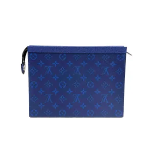 Louis Vuitton Monogram Eclipse Voyage MM Pacific Blue Pochette