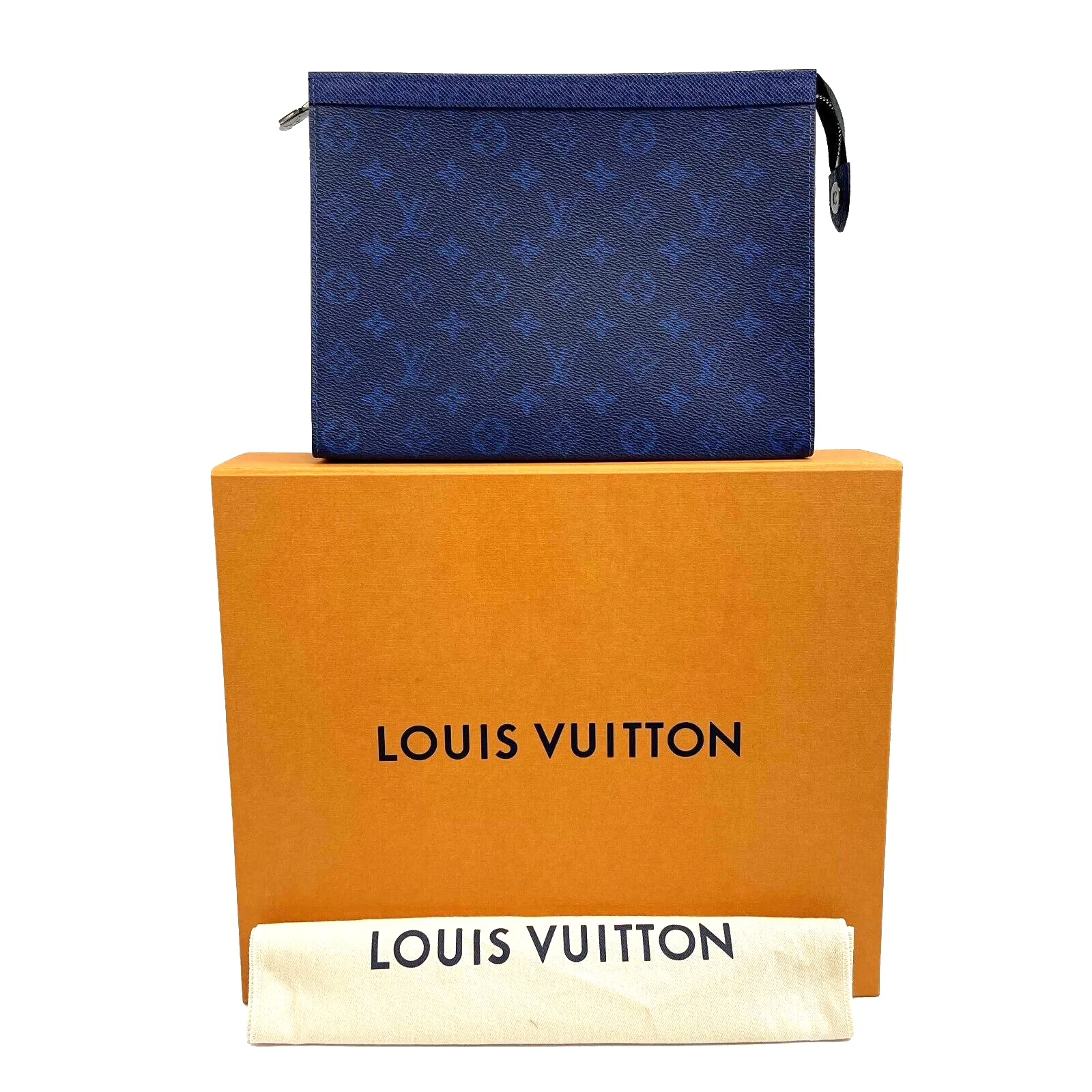 Louis Vuitton Monogram Eclipse Voyage MM Pacific Blue Pochette