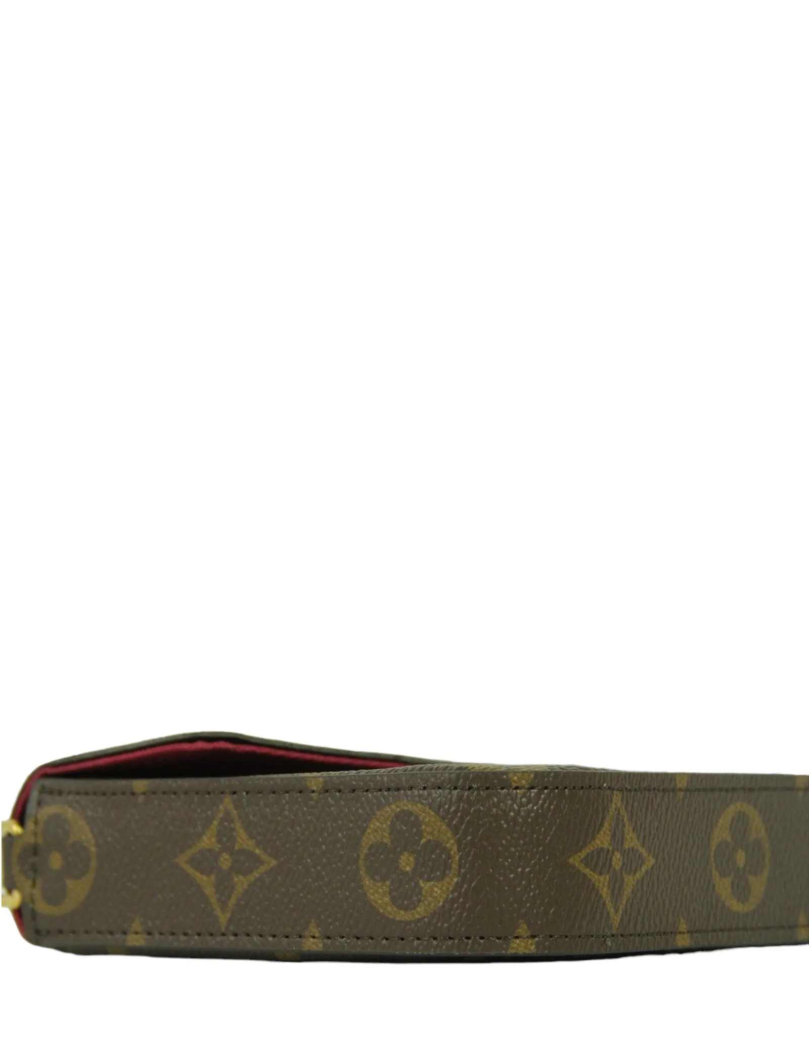 Louis Vuitton Monogram/ Fuchsia Felicie Chain Wallet Crossbody