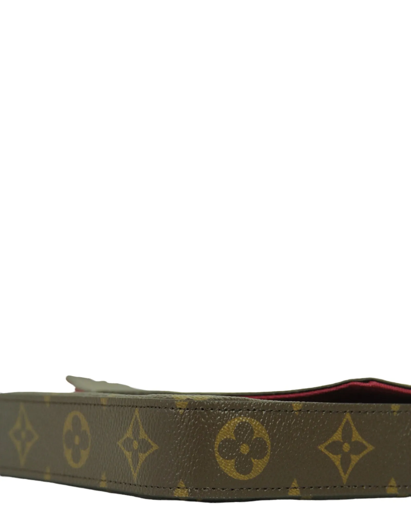 Louis Vuitton Monogram/ Fuchsia Felicie Chain Wallet Crossbody