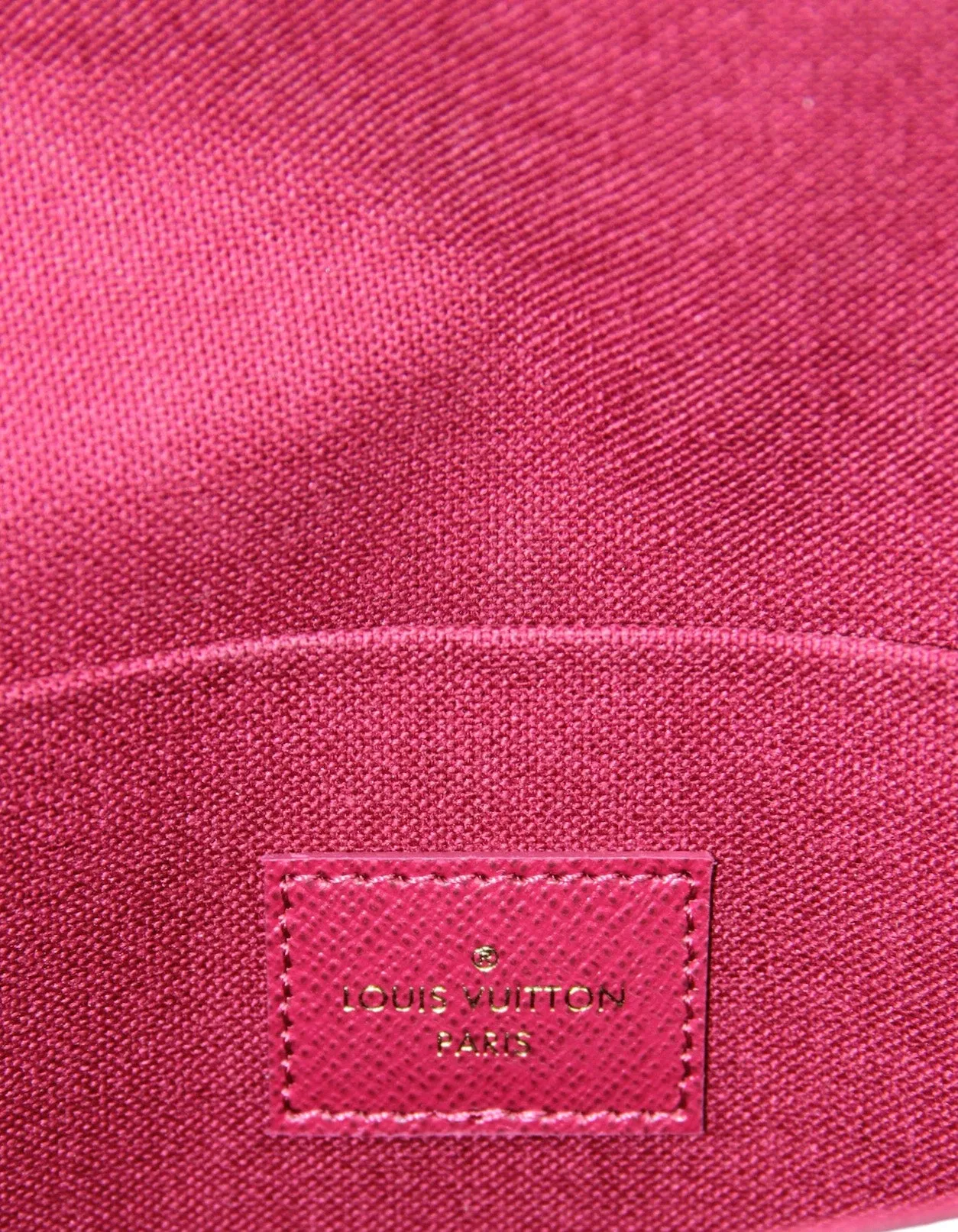 Louis Vuitton Monogram/ Fuchsia Felicie Chain Wallet Crossbody