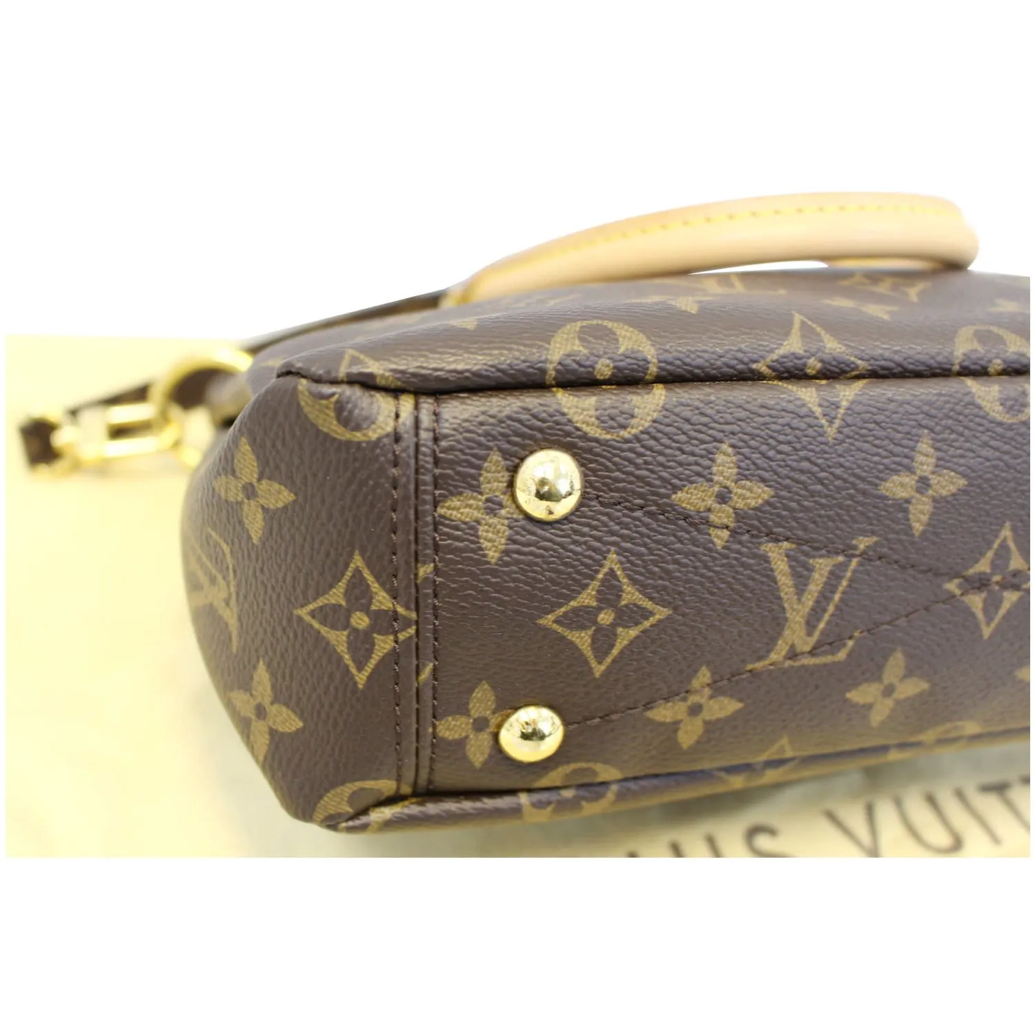 LOUIS VUITTON Nano Pallas Monogram Canvas Shoulder Crossbody Bag