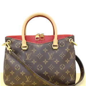 LOUIS VUITTON Nano Pallas Monogram Canvas Shoulder Crossbody Bag