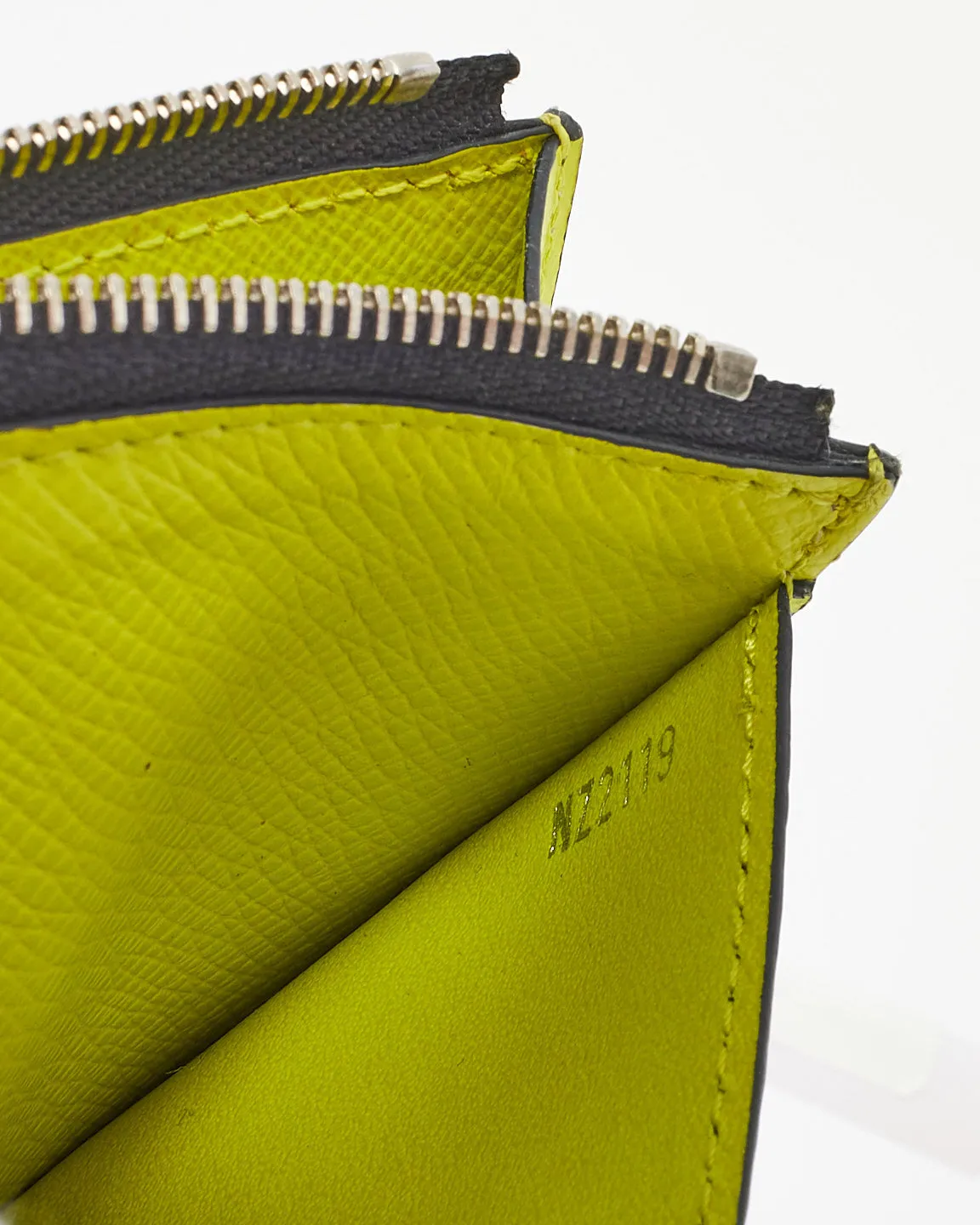 Louis Vuitton Neon Yellow Monogram Canvas & Leather Zippy Coin Card Holder