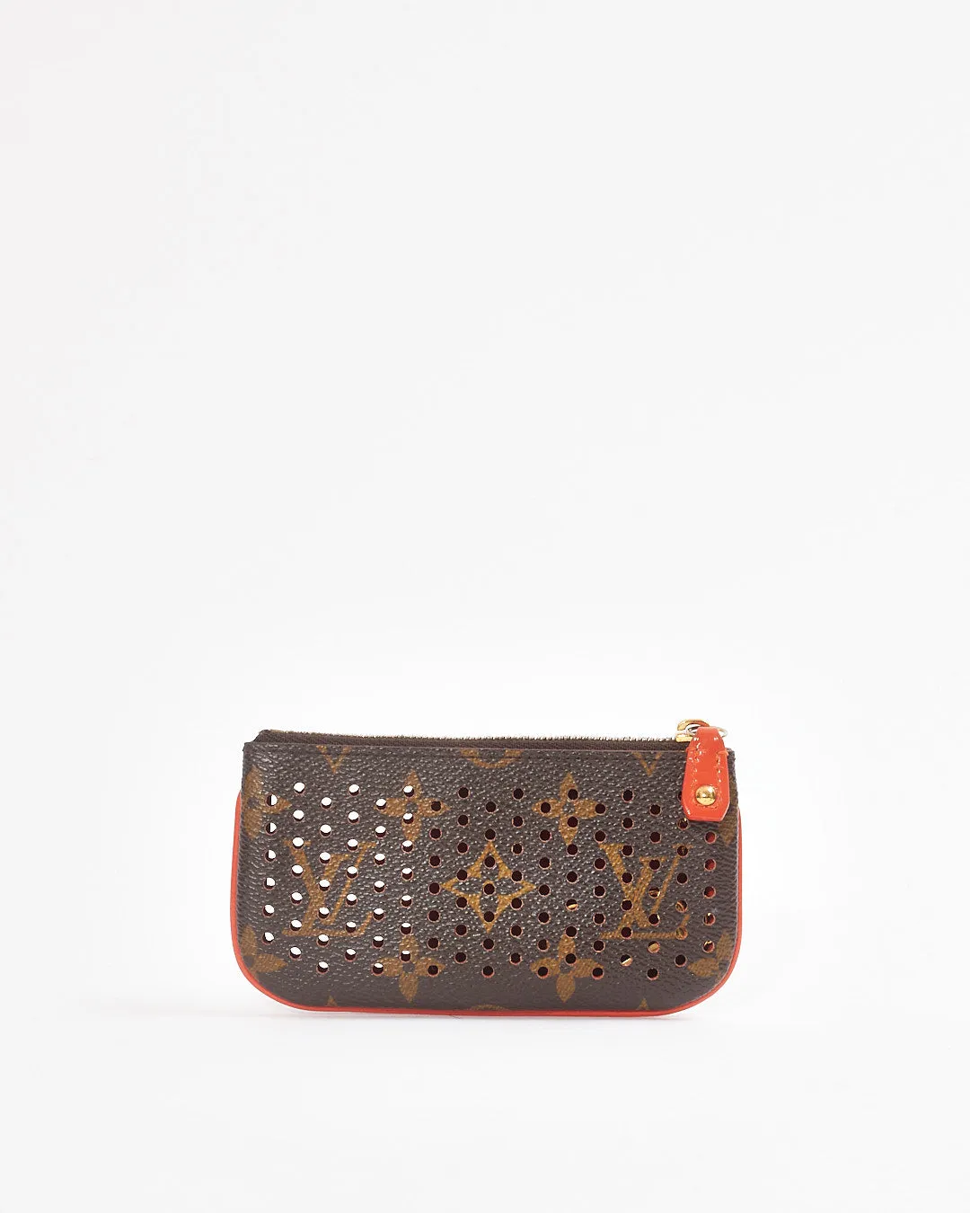 Louis Vuitton Orange Monogram Canvas Perforated Key Pouch