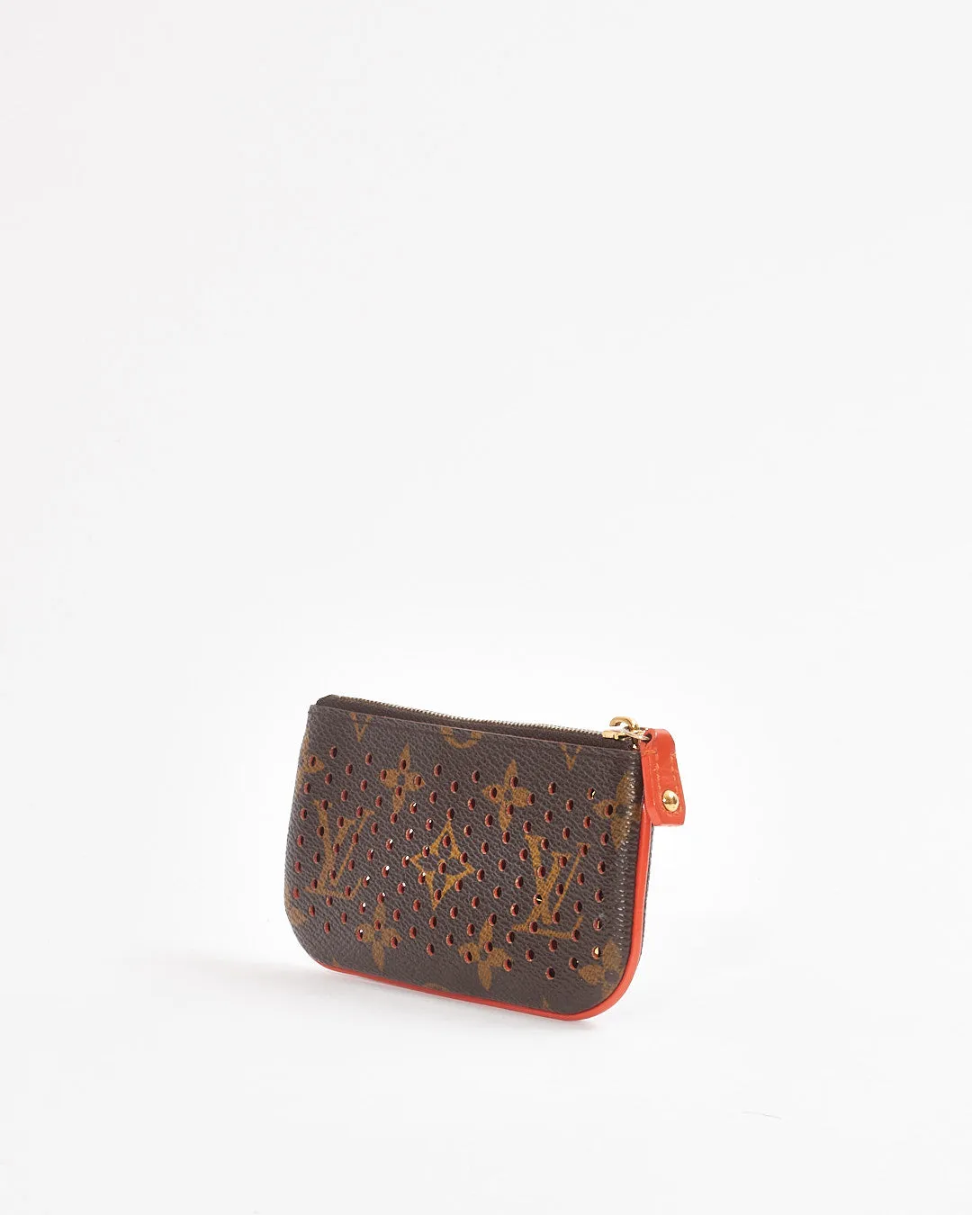 Louis Vuitton Orange Monogram Canvas Perforated Key Pouch