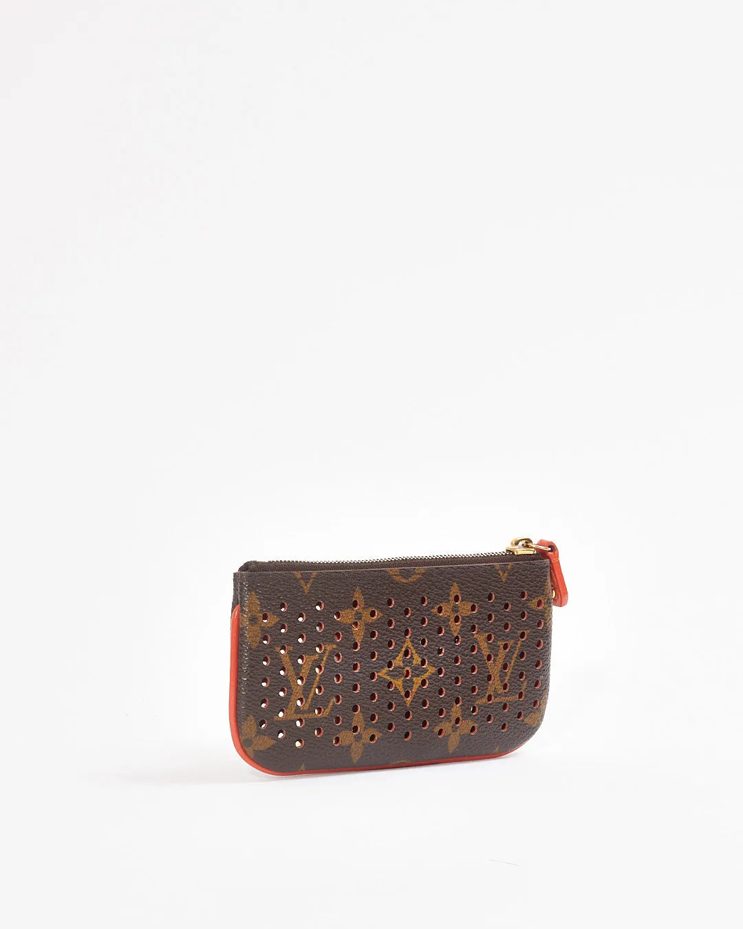 Louis Vuitton Orange Monogram Canvas Perforated Key Pouch