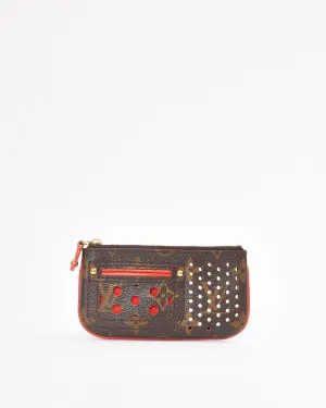 Louis Vuitton Orange Monogram Canvas Perforated Key Pouch