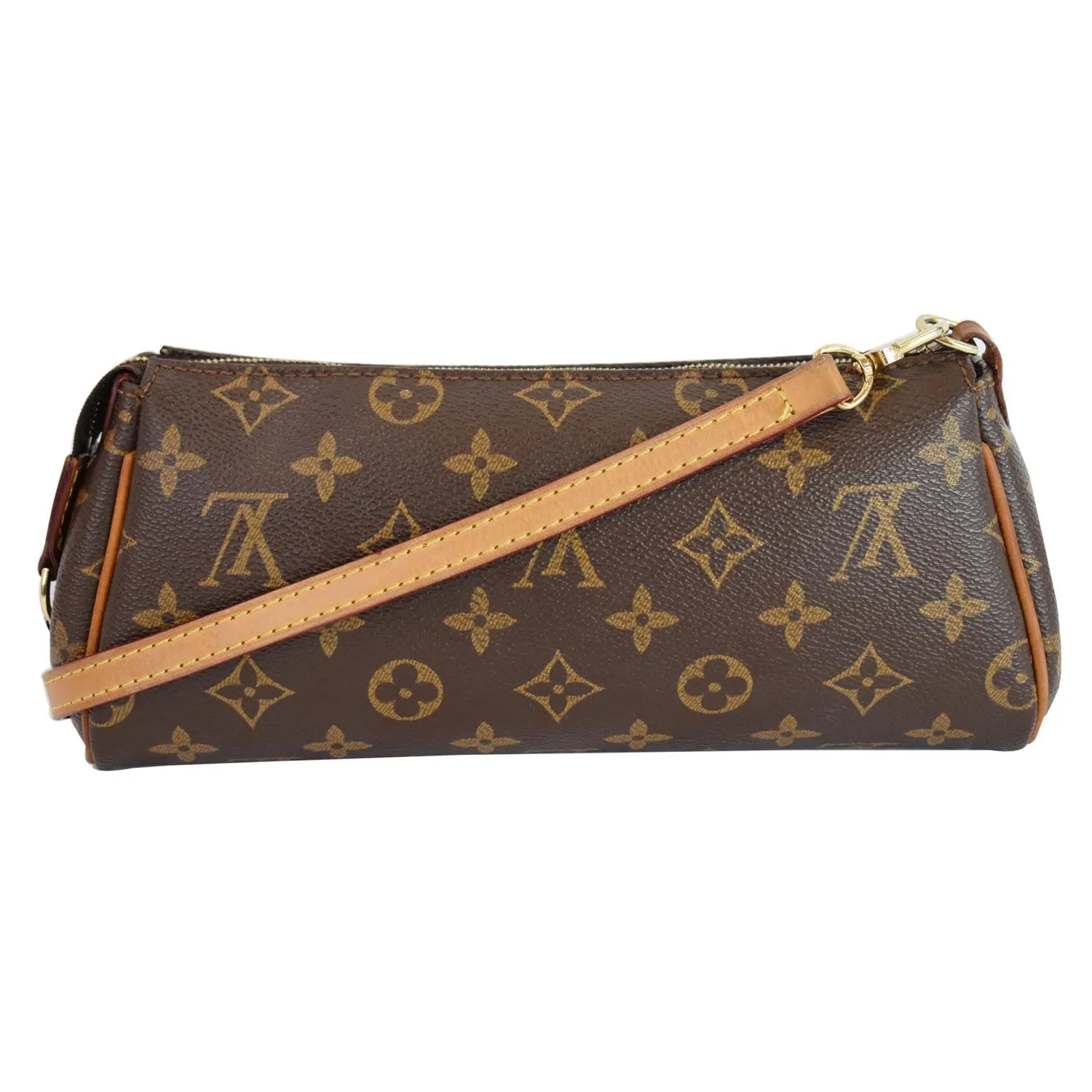 LOUIS VUITTON Pochette Eva Monogram Canvas Crossbody Bag Brown
