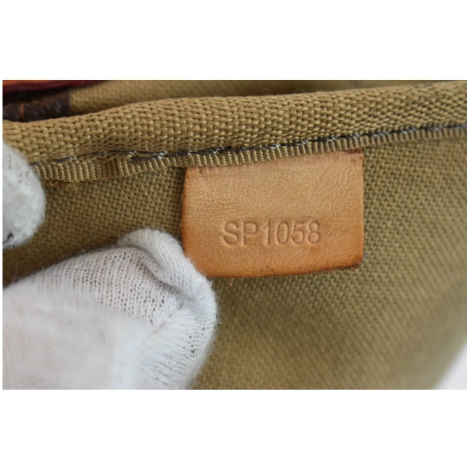 LOUIS VUITTON Pochette Eva Monogram Canvas Crossbody Bag Brown