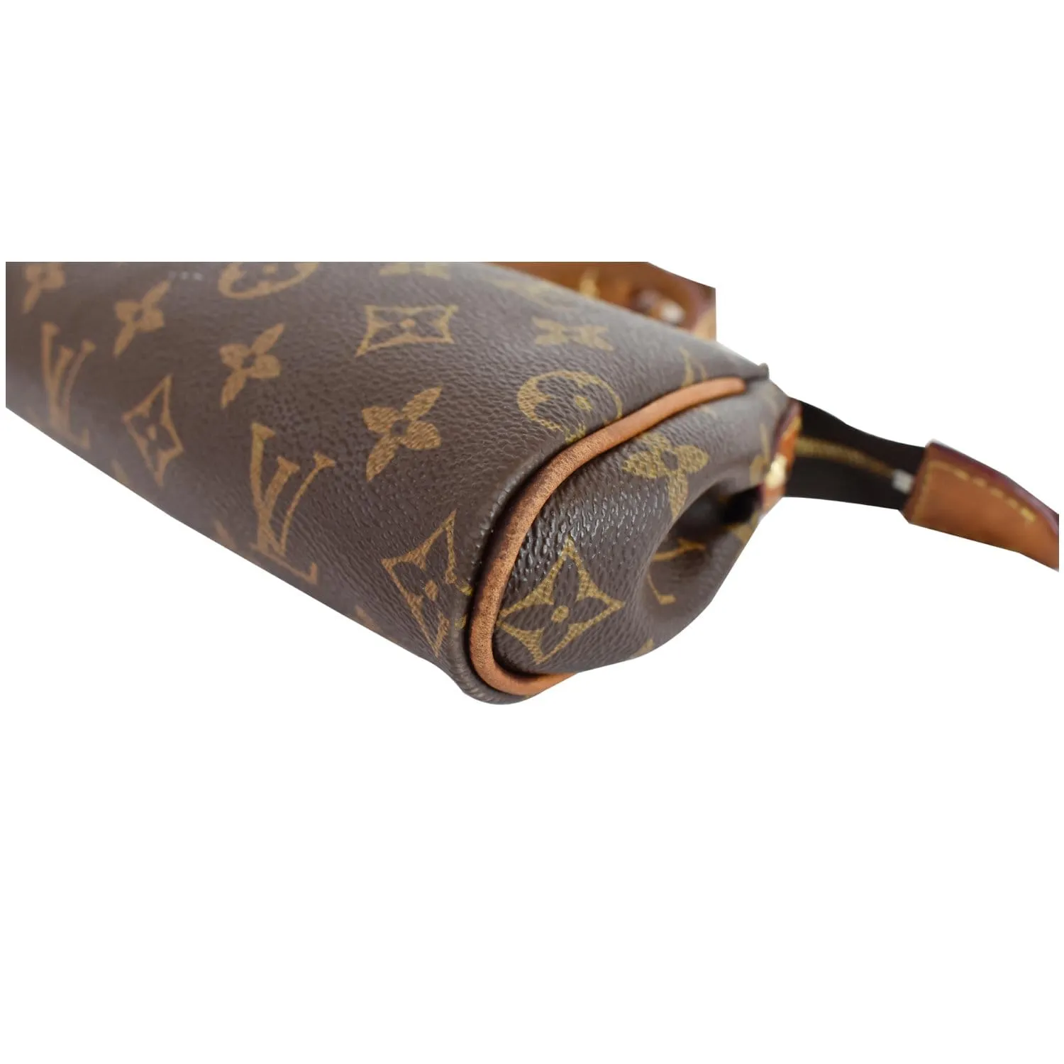 LOUIS VUITTON Pochette Eva Monogram Canvas Crossbody Bag Brown
