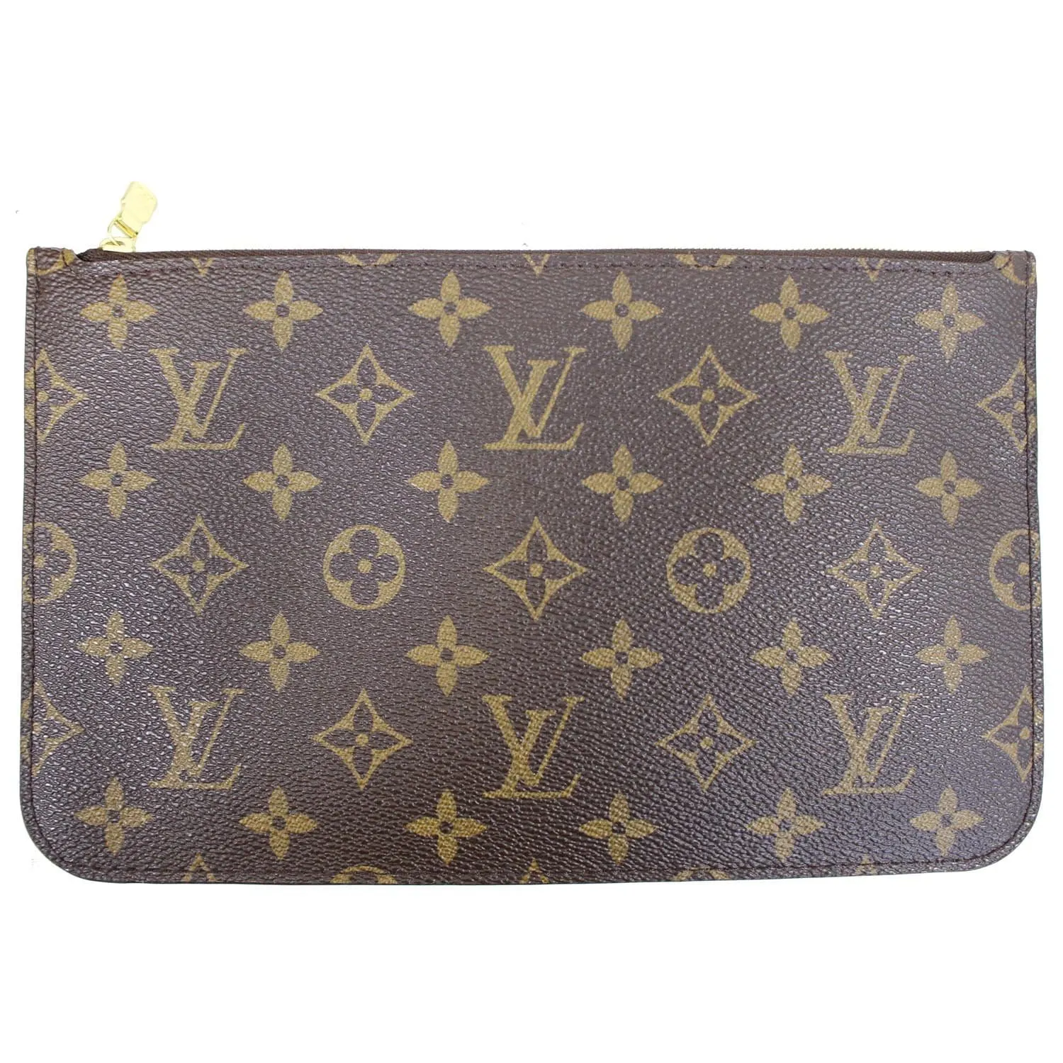 LOUIS VUITTON Pochette Wristlet Pouch Monogram Canvas Neverfull MM Brown