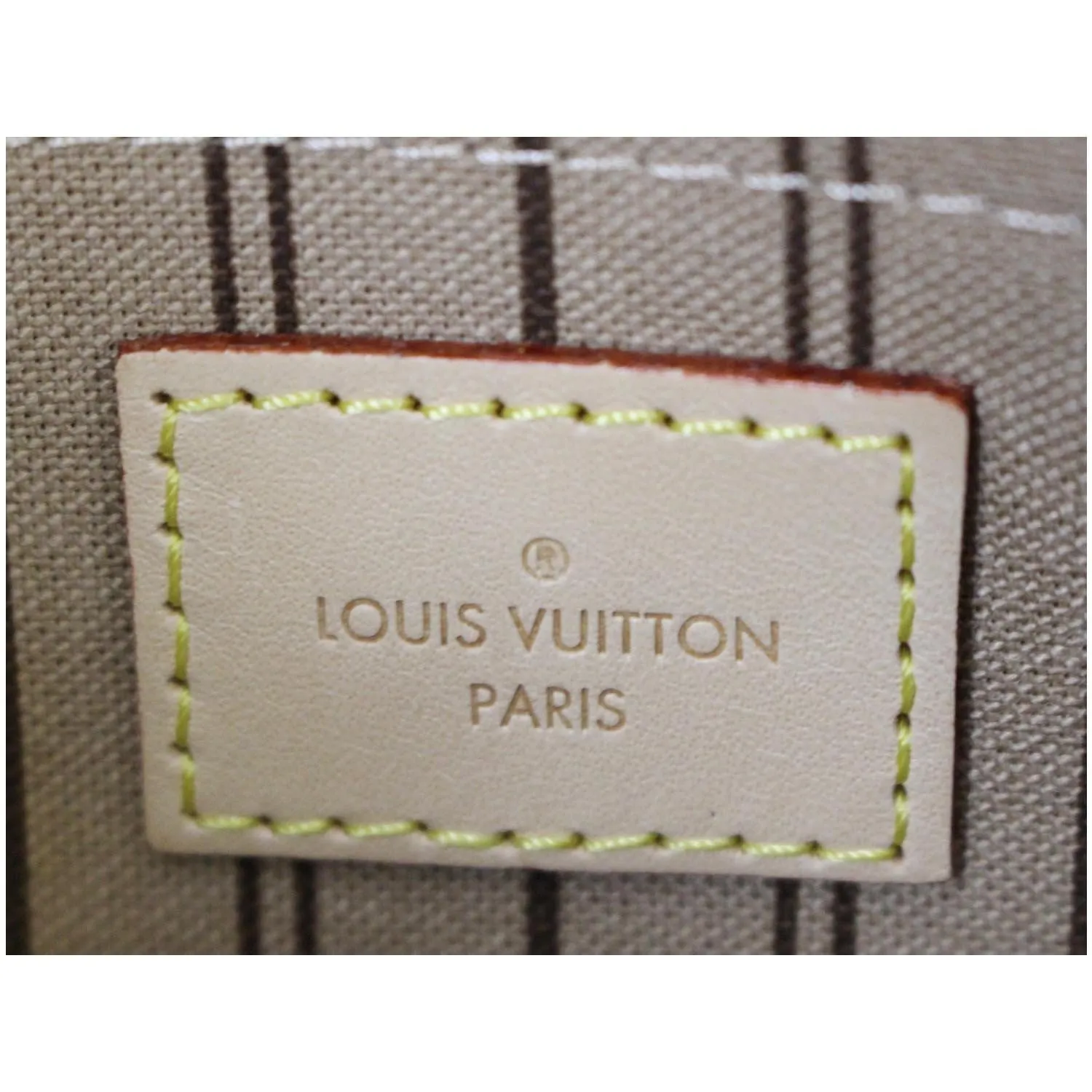LOUIS VUITTON Pochette Wristlet Pouch Monogram Canvas Neverfull MM Brown