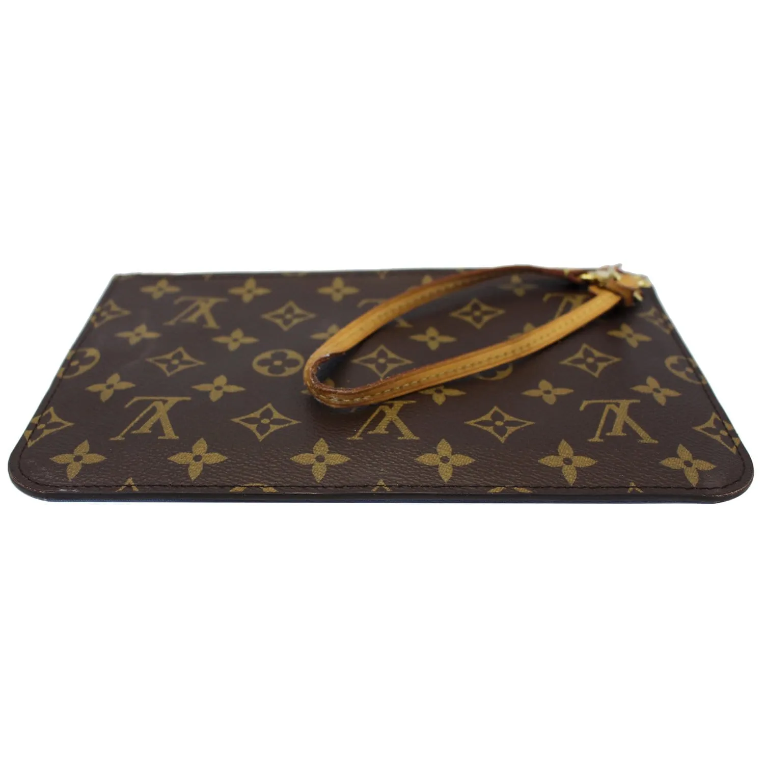 LOUIS VUITTON Pochette Wristlet Pouch Monogram Canvas Neverfull MM/GM Brown