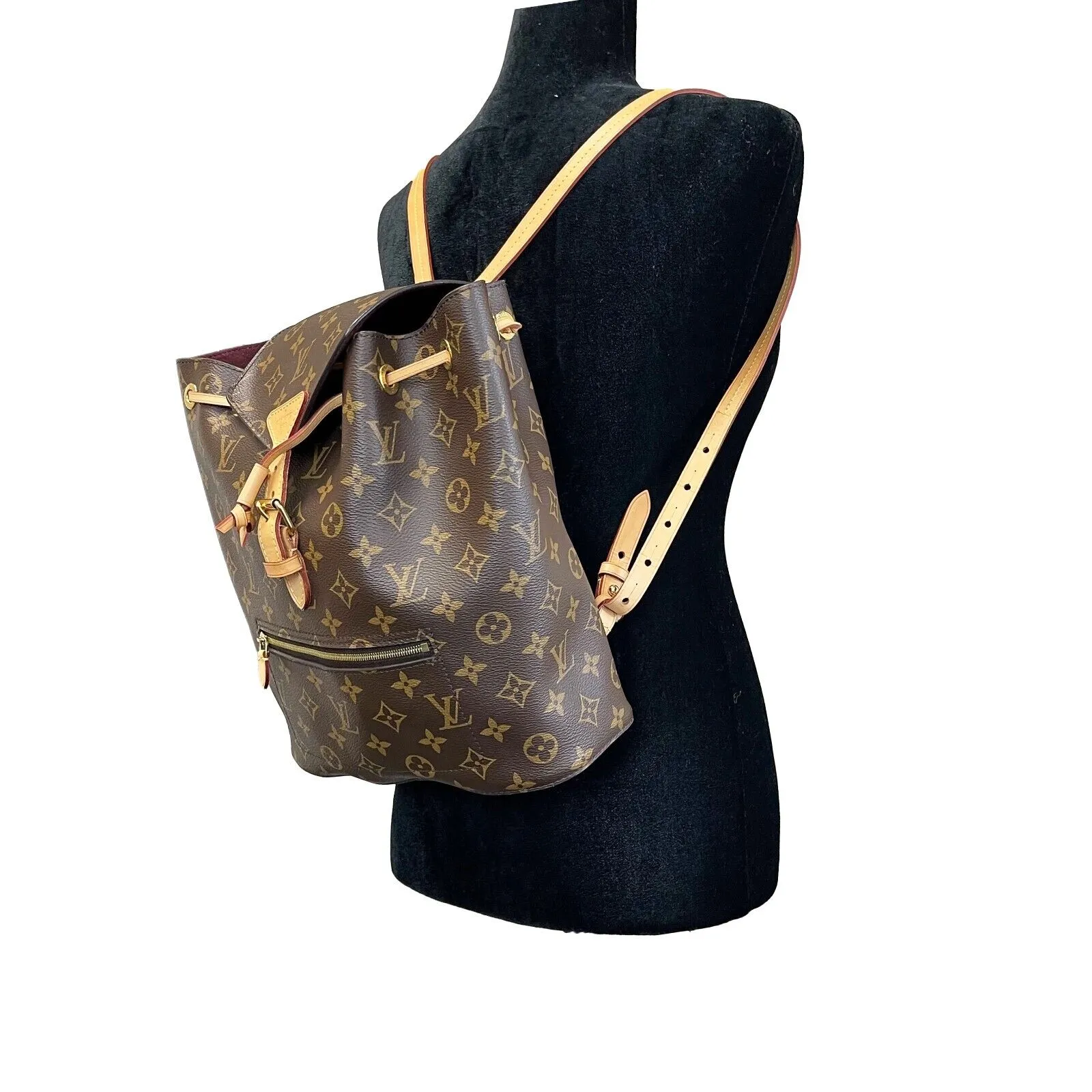 Louis Vuitton Pristine Monogram Canvas Montsouris Brown Backpack