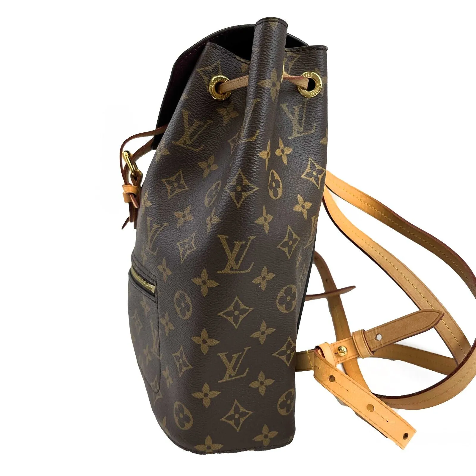 Louis Vuitton Pristine Monogram Canvas Montsouris Brown Backpack