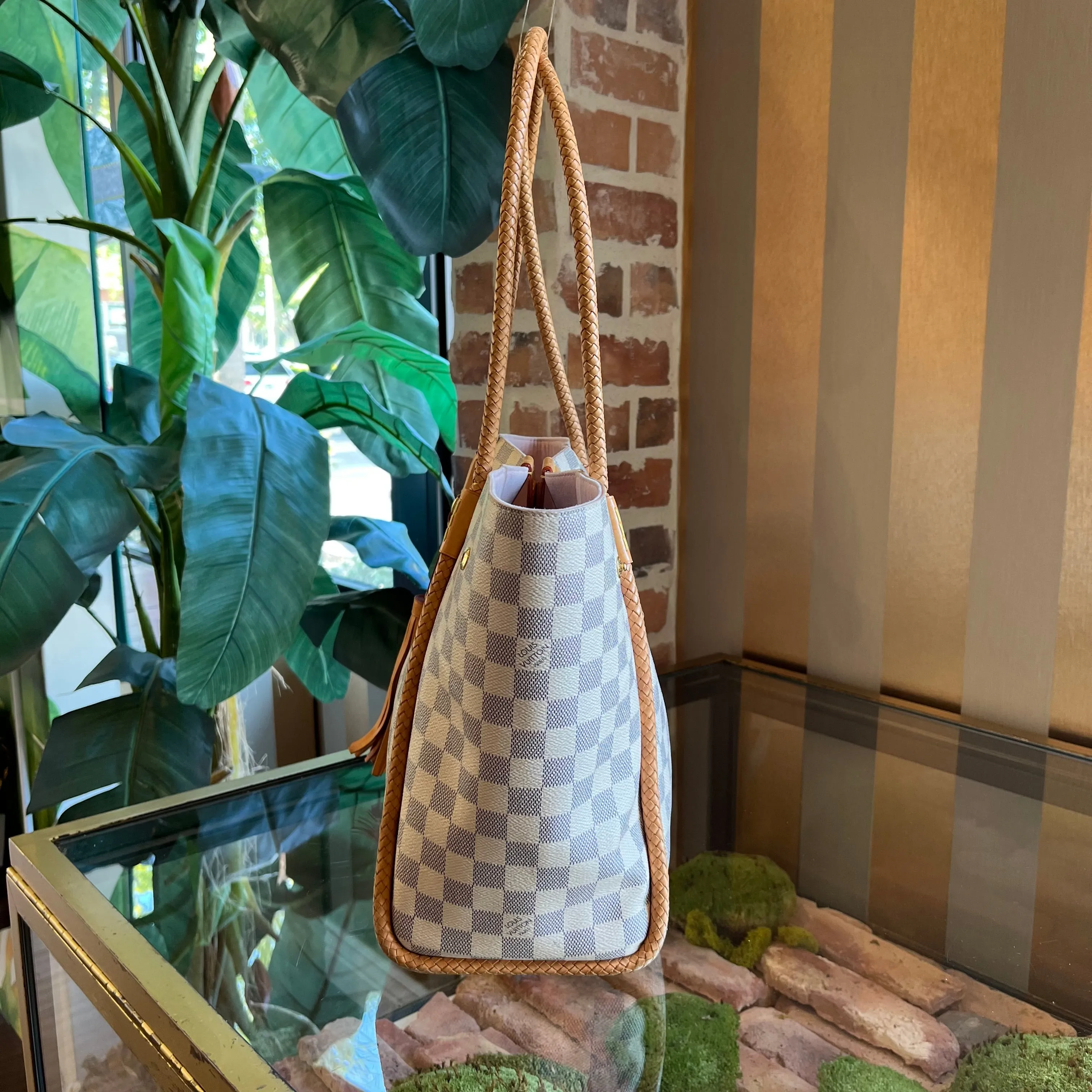 LOUIS VUITTON Propriano Damier Azur Shoulder Bag