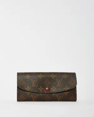 Louis Vuitton Rouge Monogram Canvas Emilie Wallet
