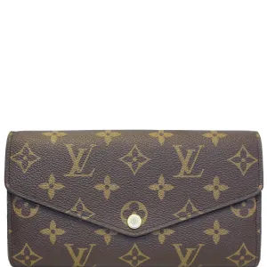 LOUIS VUITTON Sarah Monogram Canvas Wallet Brown
