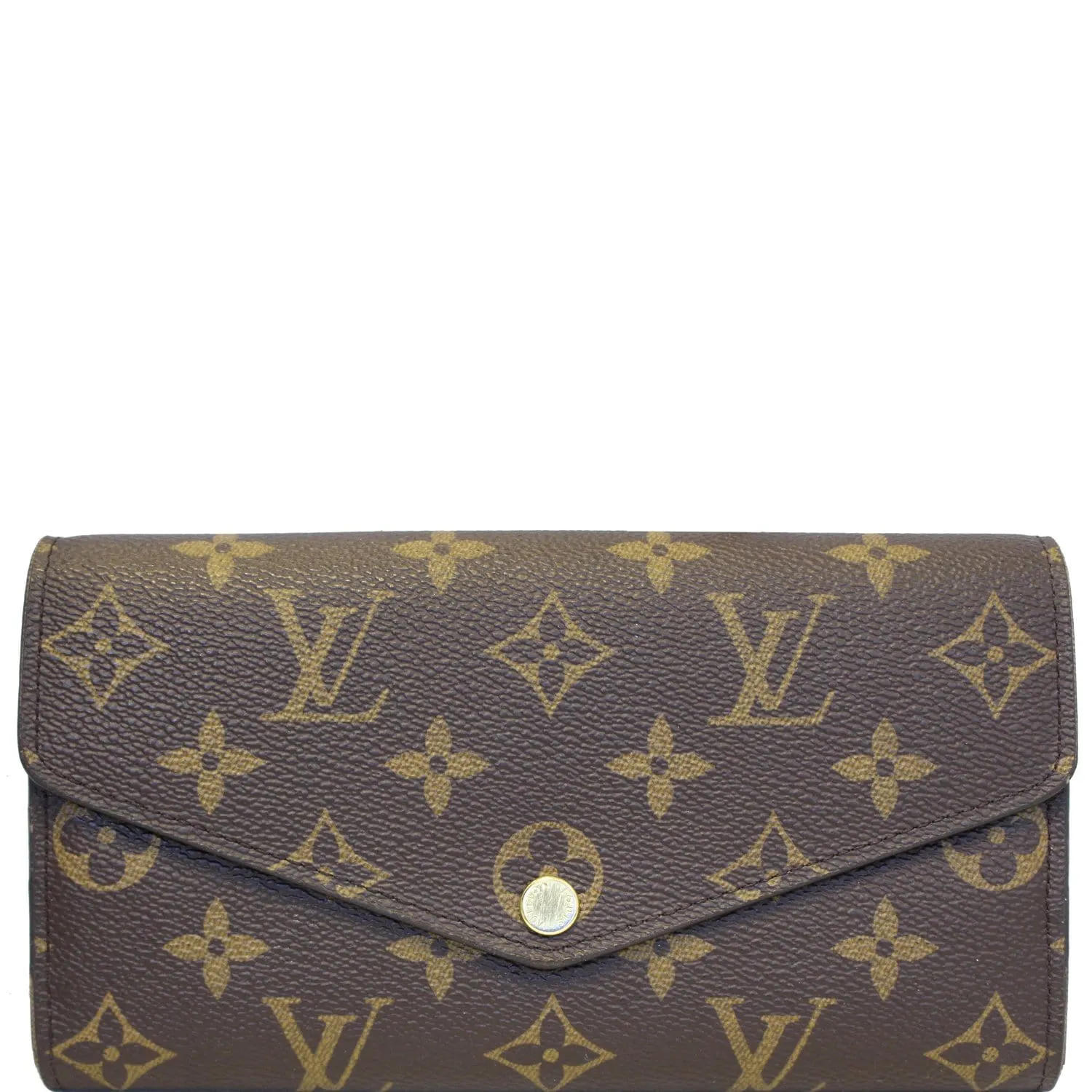 LOUIS VUITTON Sarah Monogram Canvas Wallet Brown