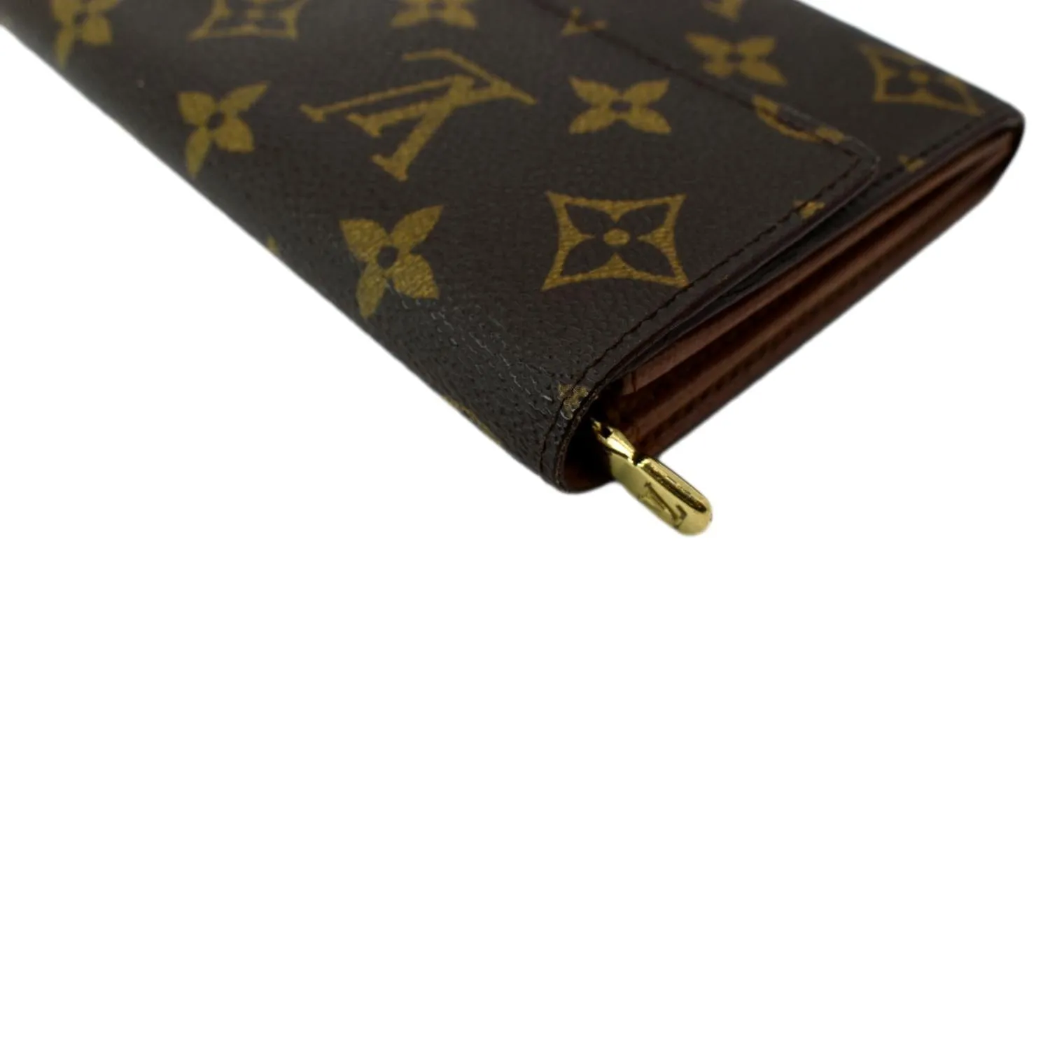 LOUIS VUITTON Sarah Monogram Canvas Wallet Brown