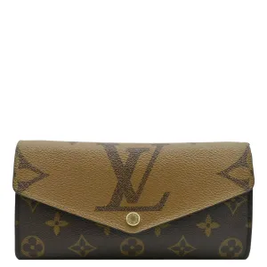 LOUIS VUITTON Sarah Monogram Reverse Canvas Wallet Brown