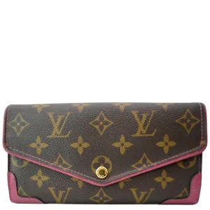 LOUIS VUITTON Sarah Retiro Monogram Canvas Wallet Brown/Cerise