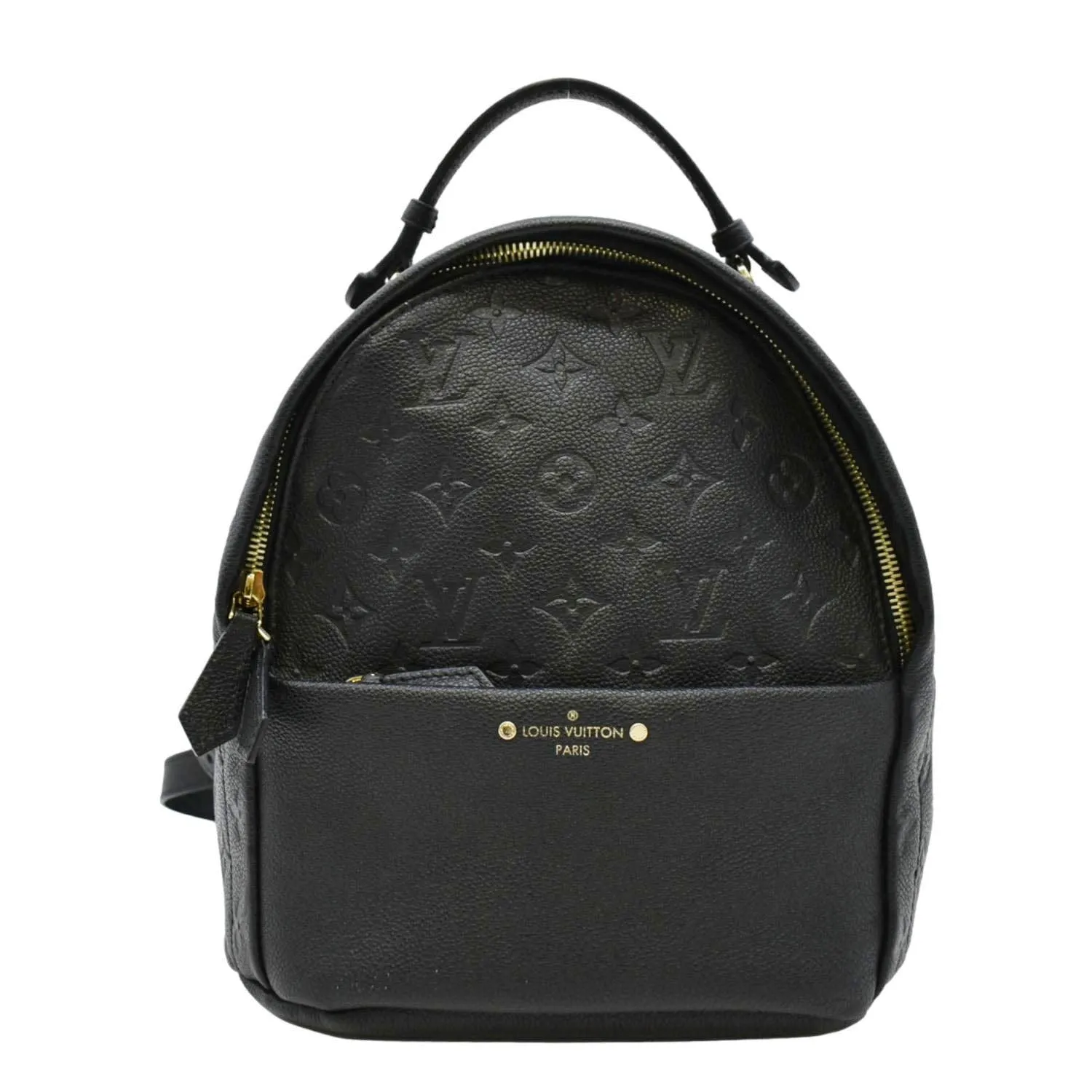 LOUIS VUITTON Sorbonne Monogram Empreinte Leather Backpack Black