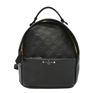 LOUIS VUITTON Sorbonne Monogram Empreinte Leather Backpack Black