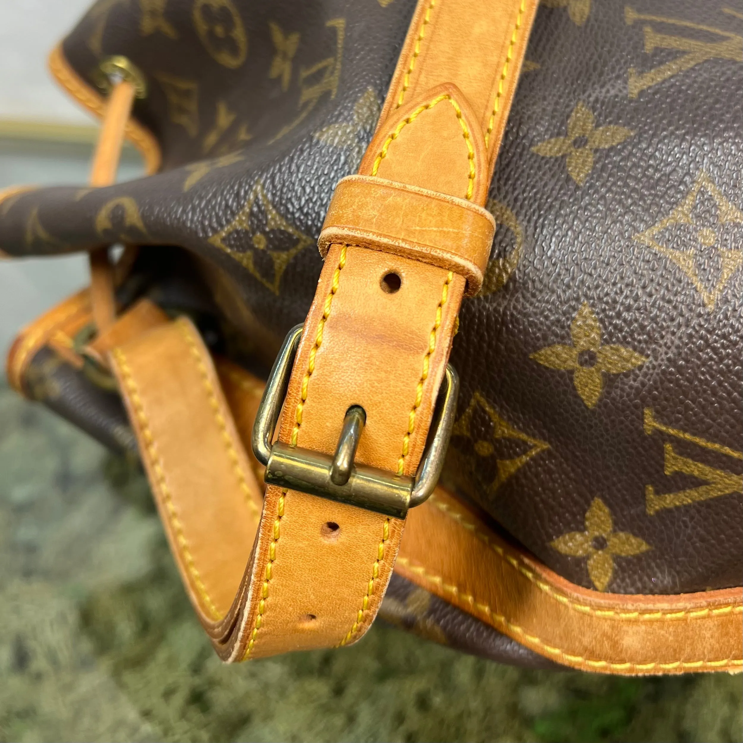 LOUIS VUITTON Vintage Noe Brown Monogram Canvas Bucket Bag
