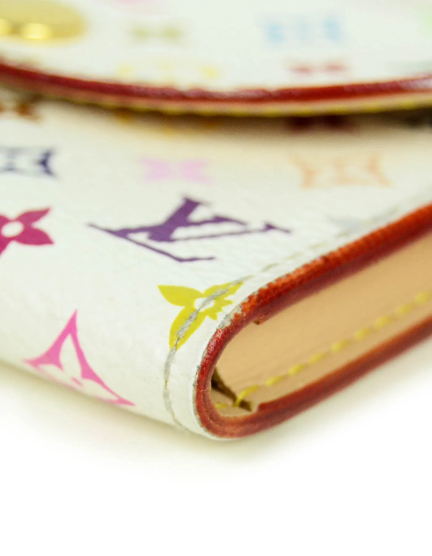 Louis Vuitton White Multicolor Monogram Card Holder