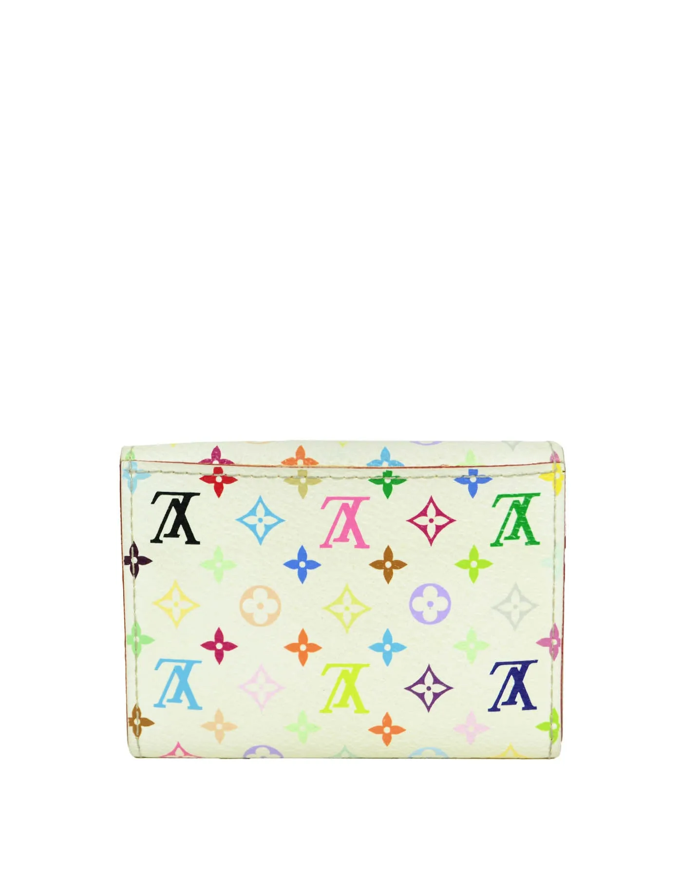 Louis Vuitton White Multicolor Monogram Card Holder