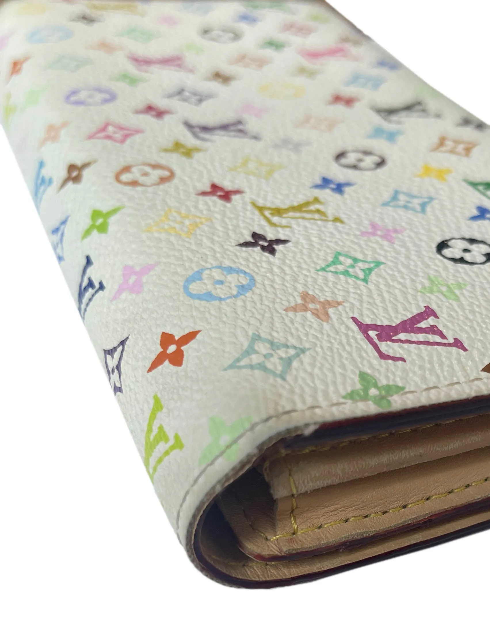 Louis Vuitton White Multicolor Monogram Sarah Wallet