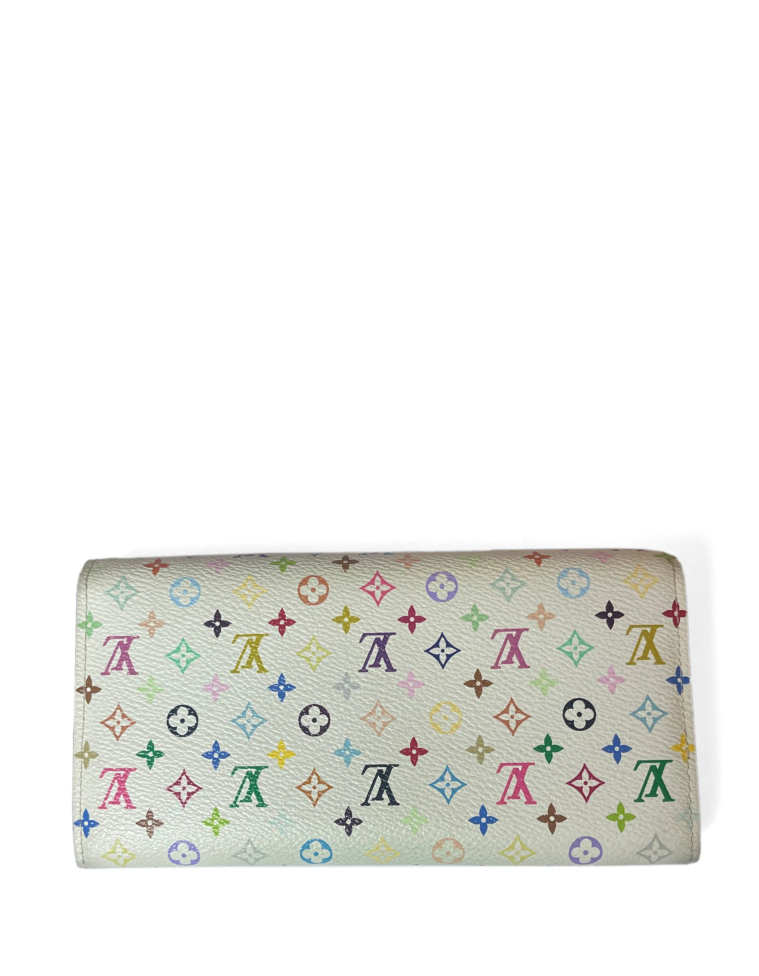 Louis Vuitton White Multicolor Monogram Sarah Wallet
